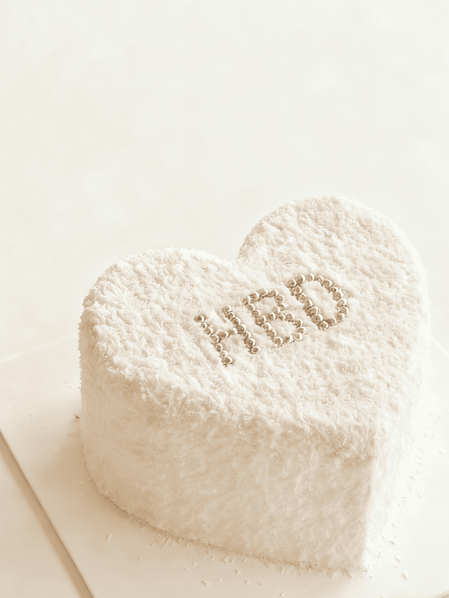 HBD Coconut Heart Cake